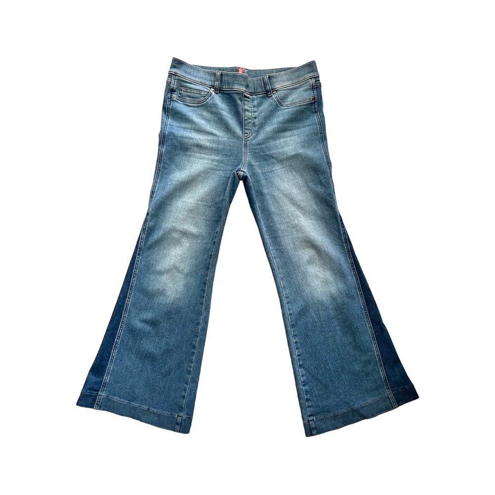 Mixed Wash Flared Denim Jeans